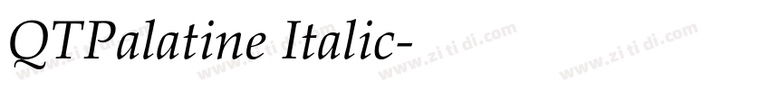 QTPalatine Italic字体转换